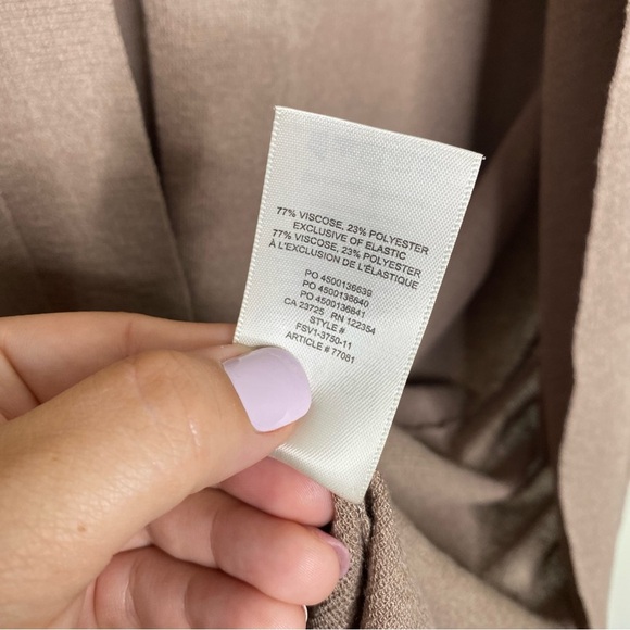 Aritzia Babaton Tan Open Front Lucida Lightweight Cardigan Sweater Women's Large - Picture 10 of 11